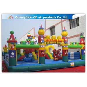 Popular Inflatable Theme Park Kids Bouncy Castle Carnival Games For Jumping