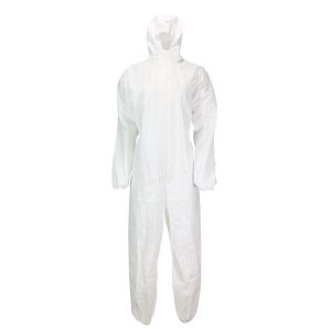 Buy cheap 75g Industrial PPE Equipment Elastic Disposable Microporous Coveralls from wholesalers
