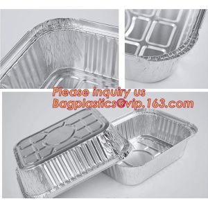 Buy cheap Custom Printing Logo Disposable Rectangular Aluminum Foil Food Takeaway Container with paper lid,Disposable Durable Alum from wholesalers