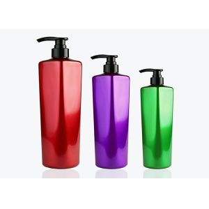 Buy cheap PET Plastic Custom Cosmetic Shampoo Bottles 500ml With Lotion Pump from wholesalers