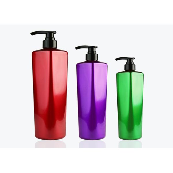 Buy cheap PET Plastic Custom Cosmetic Shampoo Bottles 500ml With Lotion Pump from wholesalers