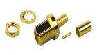 Buy cheap High Performance Brass Bulkhead Coax Connectors , MMCX Straight Crimp Connector from wholesalers
