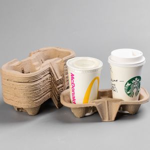 Buy cheap Lightweight Molded Pulp Packaging Shockproof Coffee Pulp Tray Biodegradable from wholesalers