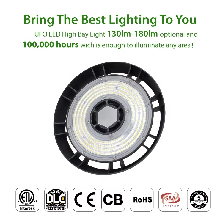 ETL certified UFO high bay light with wide voltage input and high luminous
