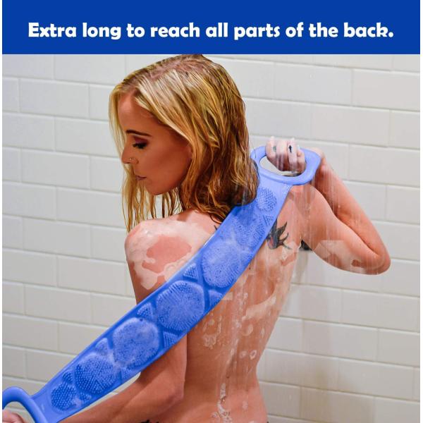 Quality Practical Harmless Silicone Back Scrubber , Reusable Silicone Body Bath Brush for sale