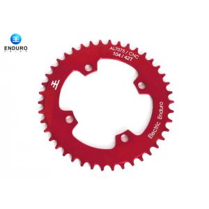 Buy cheap 42 Tooth Mountain Bike Chainring With Black / Red Aluminum Alloy from wholesalers