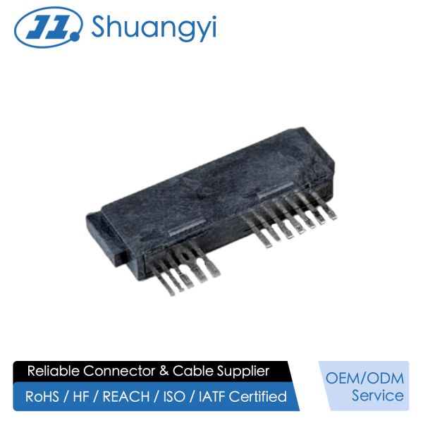 Quality High-Reliability SATA 13Pin 180° Wire Solder Female Connector 1.27mm Pitch | Electrical Signal & Power Terminal Connector for Server, Automotive & Custom Wire Cable Transmission for sale