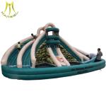 Buy cheap Hansel cheap amusement bouncy castle inflatable slide with pool for kids game center from wholesalers