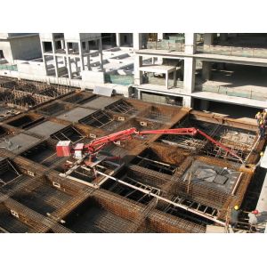 R Shaped 18m Manual Placing Boom For Concrete Distribution