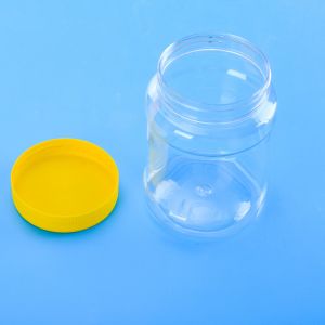 Buy cheap 900ML Screwed Capped Plastic Round Plastic Screw Cap Jars from wholesalers