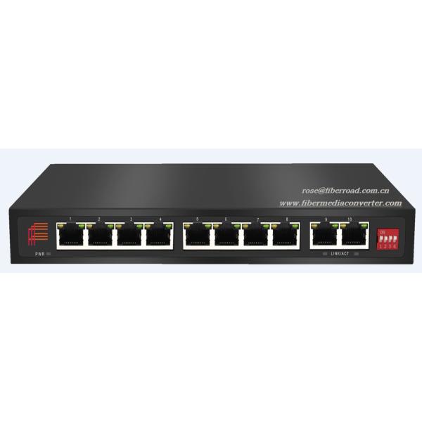 Quality 8x10/100/1000Base-TX to 2x10/100/1000Base-TX PoE Switch , with 8-port PoE af / at for sale