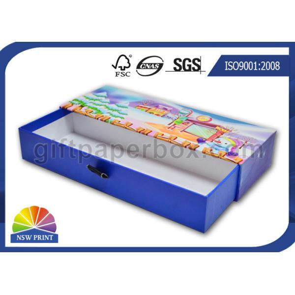 Custom Rectangle Rigid Cardboard Drawer Gift Box for Soap / Candle / Cosmetic