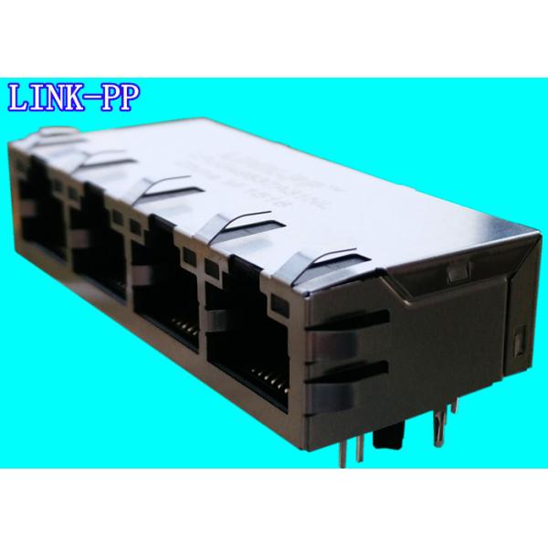 Buy cheap 4 Port Gigabit Rj45 Mag Jack LPJG49837A31NL Shield With LEDs Industry Switches from wholesalers