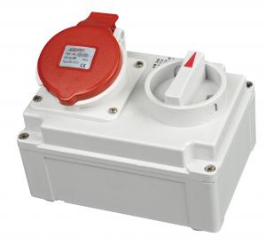 Buy cheap Rain Resistant Industrial Switches And Sockets Outlets With Red Cover product