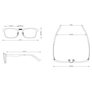 Buy cheap Matte Black Fade To Green Titan Eye Glasses 52-21-140mm ISO12870 Certification from wholesalers