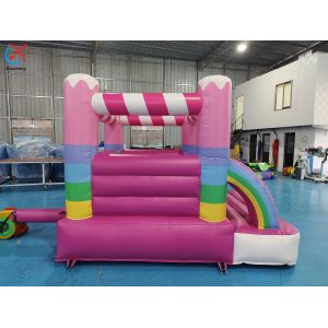 Buy cheap Commercial Grade Inflatable Bounce House Pink House Inflatable Jumping Castle from wholesalers