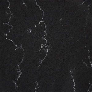 Buy cheap Marble Imitation 18MM Black Calacatta Quartz With Tiny White Veins from wholesalers