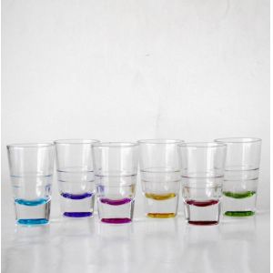 Buy cheap Handpainted Rainbowl Bottom Crystal Shot Glasses For Pub from wholesalers