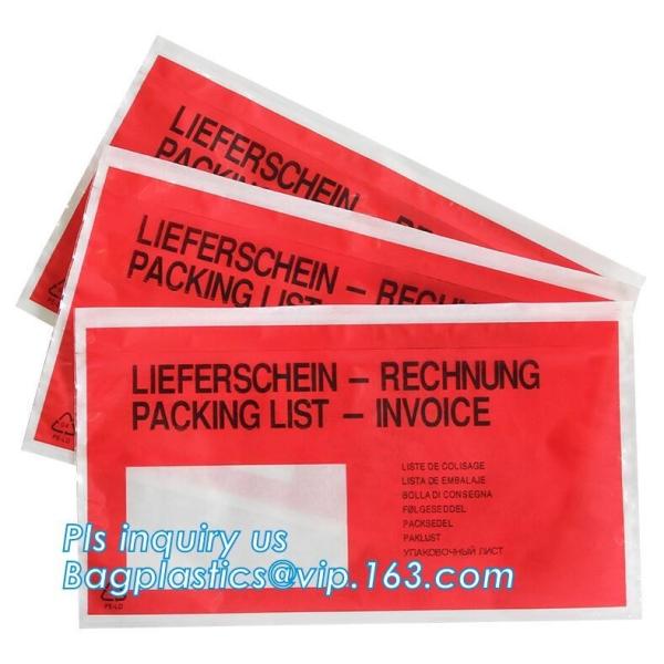 Quality Waterproof packing list envelopes with self adhesive A3 A4 B4 B5 A7 C5 C7size, packing list enclosed envelope a5, bageas for sale