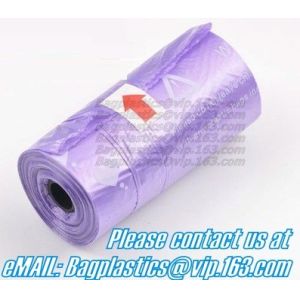 Pet Cat Dog Waste Bag / Drawstring Dog Poop Bag Leak Proof Pick Up Refill