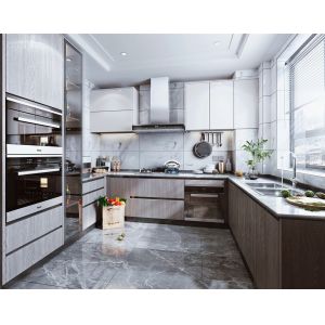 High End Design Lacquered Finish Modern Modular Kitchen Cabinets