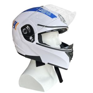 Buy cheap White ABS Motorcycle Riding Helmet with Full Face PC Shield Customizable from wholesalers