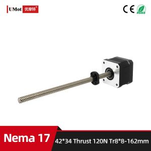 Buy cheap 2-Phase Nema 17 Linear Stepper Motor with 1A/1A/1.68A/1.5A Current and Customized Screw from wholesalers