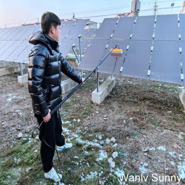 Buy cheap 55 Cm Water Sprinker Path Nylon Brush Aluminum Alloy Pole for Solar Panel Maintenance from wholesalers