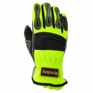 Buy cheap High Visible Glass Fiber Rescue Extrication Gloves Elasticized Turtleneck Cuff from wholesalers
