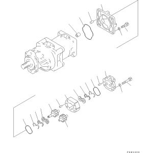 Buy cheap 704-71-44060 For Komatsu Bulldozer D375A-6 D375A-5 Hydraulic Main Pump Original WORK EQUIPMENT PUMP from wholesalers