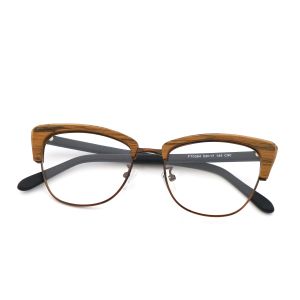 Buy cheap Retro Handmade Wood Grain Acetate Optical Glasses Frame MR 0364 from wholesalers