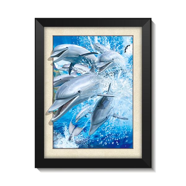 Quality Sea World Pictures Lenticular Printing Services 3D Picture House Decoration for sale