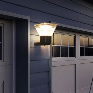 6000K 3000K Adjustable 5W Modern Solar Wall Lamp Warm White Auto Dusk To Dawn