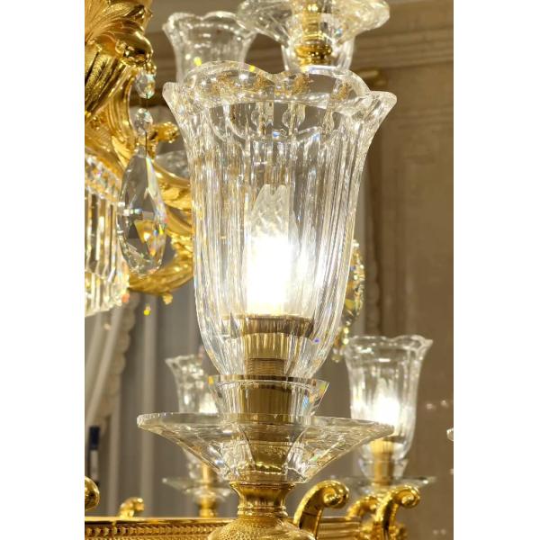 OEM ODM Luxury Large Contemporary Foyer Chandeliers With High Grade Crystal