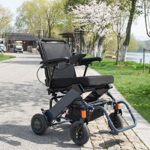 PU Tyre Electric Wheelchair Lightweight Foldable Multifunction
