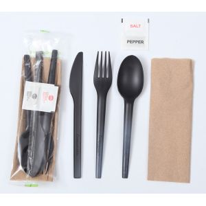 Buy cheap Restaurant Wrapped Cutlery Kit , Disposable Cutlery Kit With Napkin / Salt / product