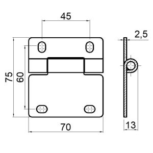 Buy cheap Intermediate Hinge Galv./ Ral 9010 from wholesalers