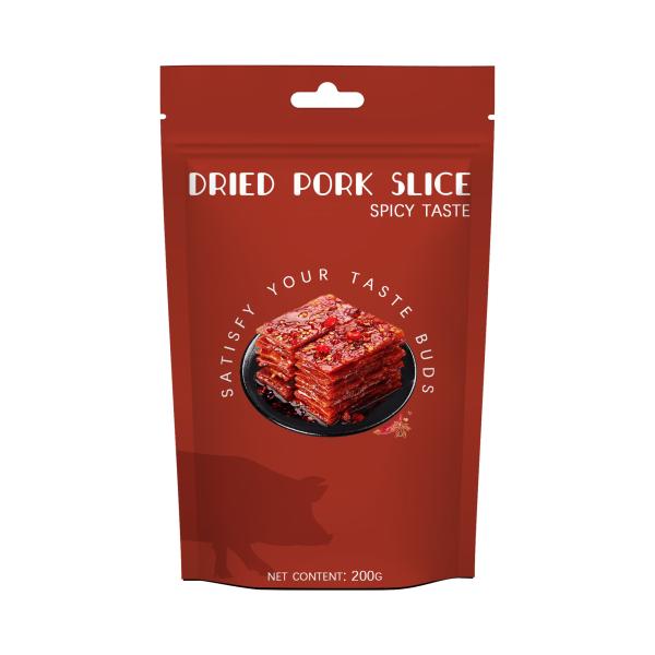 Quality Beef Jerky Foil Packaging Stand Up Zipper Pouch 50g 100g for sale