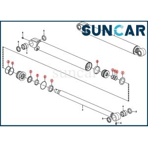 China VOE15016641 VOE 15016641 Bucket Cylinder Seal Kit EC35C Excavator SUNCARVO.L.VO Service Kit Parts on sale