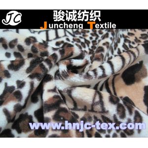 Buy cheap Leopard and letter pattern polyester and spandex blended elastic velvet/velour fabric from wholesalers