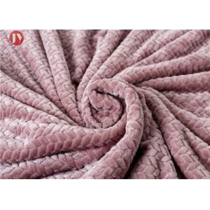 Buy cheap Warm Leaf Flannel Sherpa Blanket , Double Layer Fleece Blanket Reversible Mink Sherpa Rectangular from wholesalers