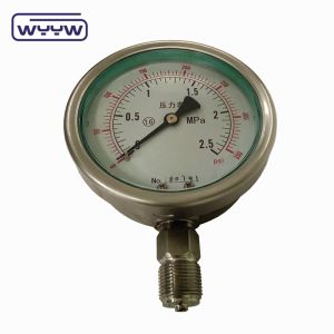 All Stainless Steel Pressure Gauge Liquid Filled Manometer