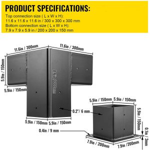 Buy cheap Balcony Pergola Base Kit with Heavy-Duty 14-gauge Steel Brackets and Wood Post Stand from wholesalers
