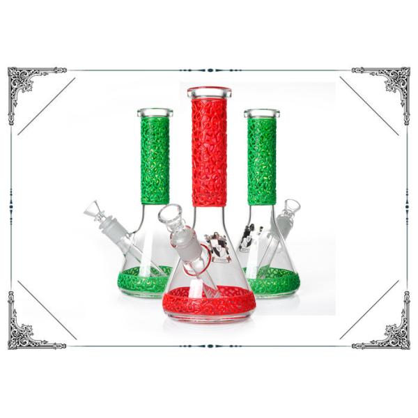 Quality Luminous Coil UV Glass Beaker Bong For Smoking Hookah With ice Catcher Cool Water Pipes for sale