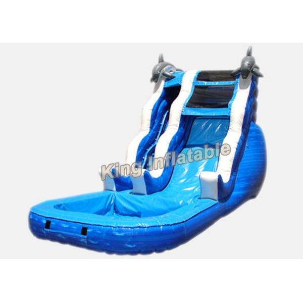 Buy cheap 16 ft Dolphin Rush Wave Commercial Inflatable Water Slides 7 * 4 * 5m from wholesalers