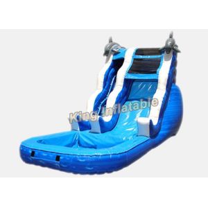 Buy cheap 16 ft Dolphin Rush Wave Commercial Inflatable Water Slides 7 * 4 * 5m from wholesalers