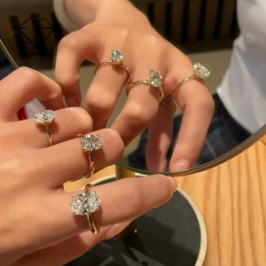 Buy cheap Luxuryshine Oval Cut VVS2/VS1 Lab Grown Diamond 1-5CT Solitaire Ring 18K solid Gold custom Jewelry With IGI Certificate from wholesalers