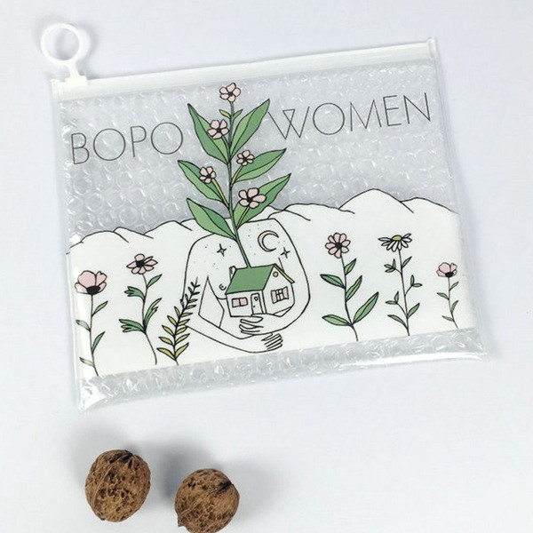 0.05 - 0.2mm Thickness Zipper Bubble Bags With Gravure Printing