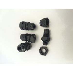 Buy cheap M8 X 1.25 Plastic Cable Gland , Waterproof Cable Connector Black Color from wholesalers