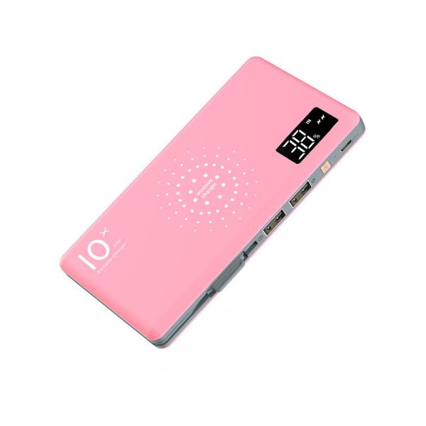 Buy cheap OEM LED Digital Display Wireless Power Bank 10000mAh with 3IN1 Cable and Type-C & MicroUSB Double Input Ports Portable P from wholesalers